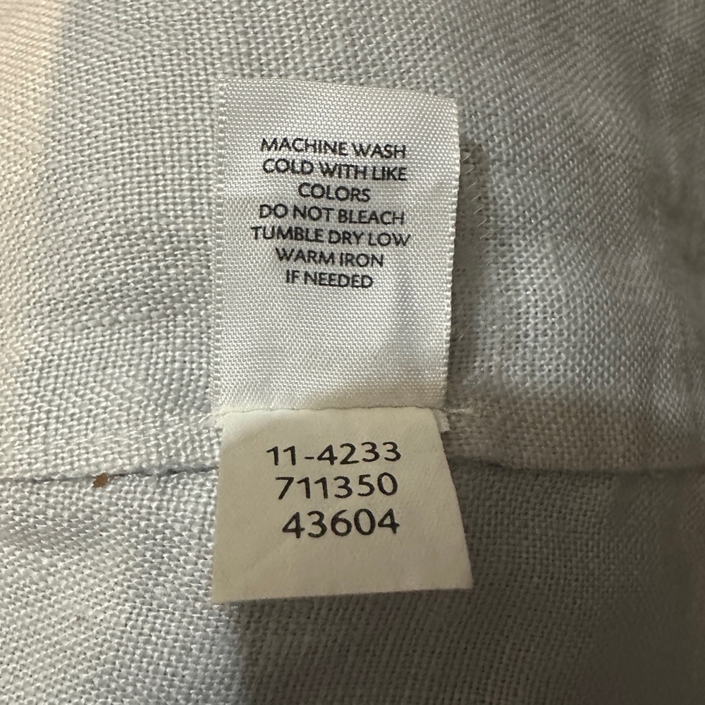 J. Jill Open Front Beige Long Linen Neutral Tailored Vest Size Large - Picture 16 of 16
